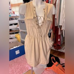 Small Bebe Leather faux suede leather dress